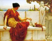 John William Godward The Tease oil